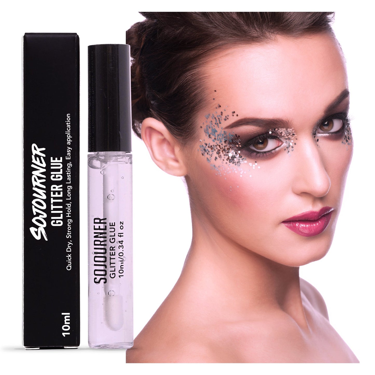 Fairy Tears Chunky Holographic Body Glitter I 16 Colors + Glitter Glue for Face Glitter Makeup, Hair, Eye & Fine Glitter Eyeshadow - Perfect for Halloween, Resin, Tumblers, Craft, Cosmetic & Nail Art