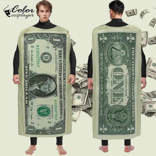 "Make It Rain" Dollar Bill Cosplay Top – Rock Carnival Money Madness by Lizard Vigilante