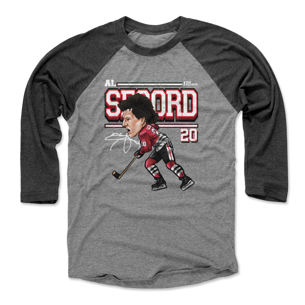 Al Secord Chicago Cartoon WHT