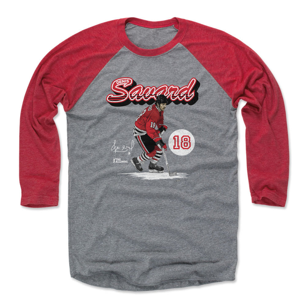 Denis Savard Chicago Retro Script WHT