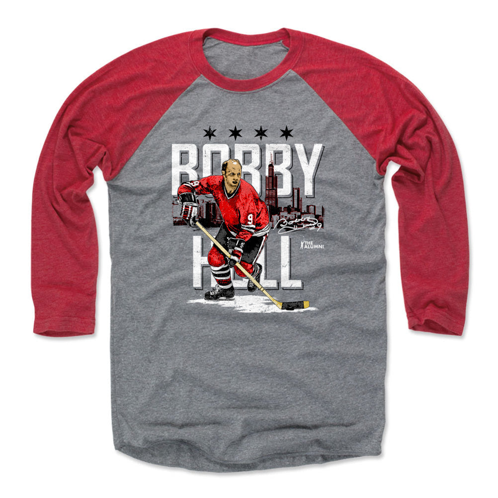 Bobby Hull Chicago Skyline WHT