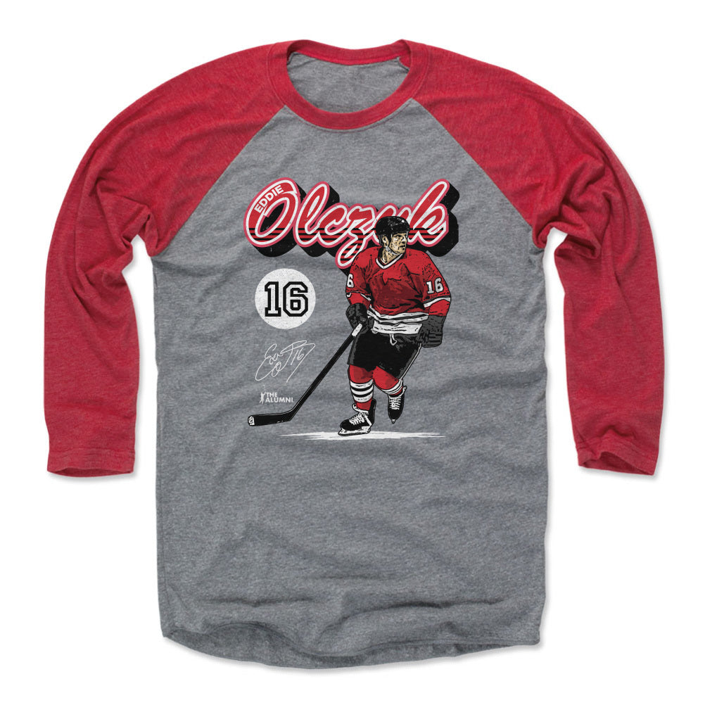 Eddie Olczyk Chicago Retro Script WHT