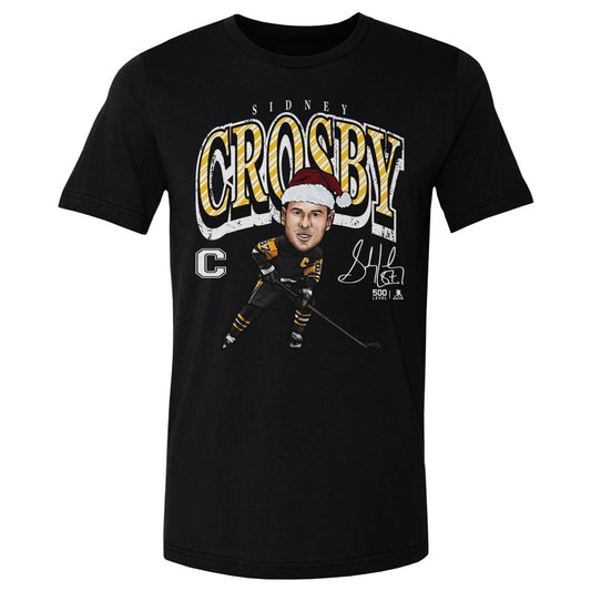 Sidney Crosby Pittsburgh Cartoon Santa Hat WHT