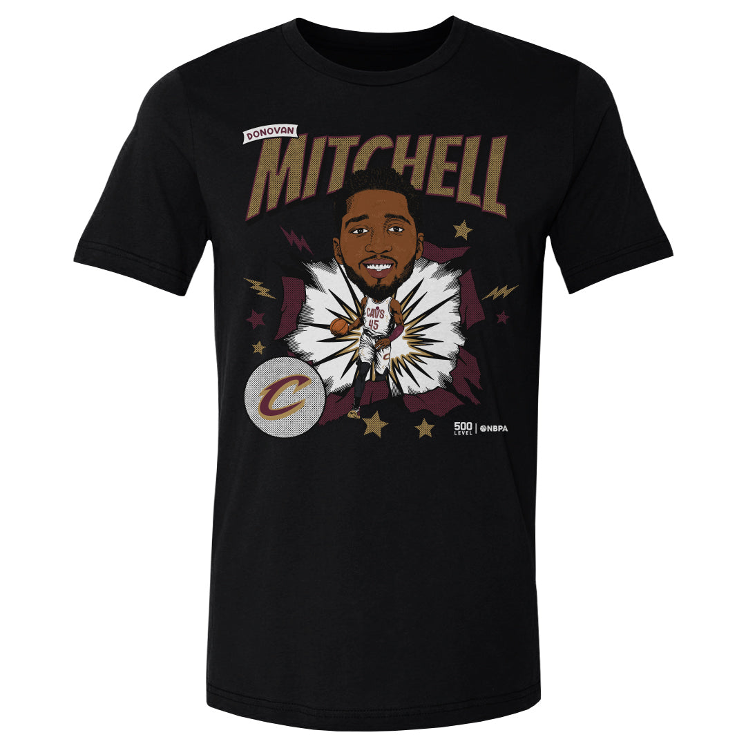 Donovan Mitchell Cleveland Cavaliers Caricature WHT