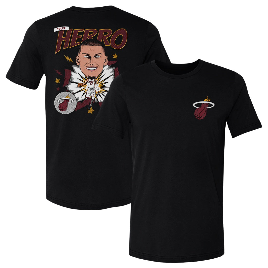 Tyler Herro Miami Heat Caricature F&B WHT