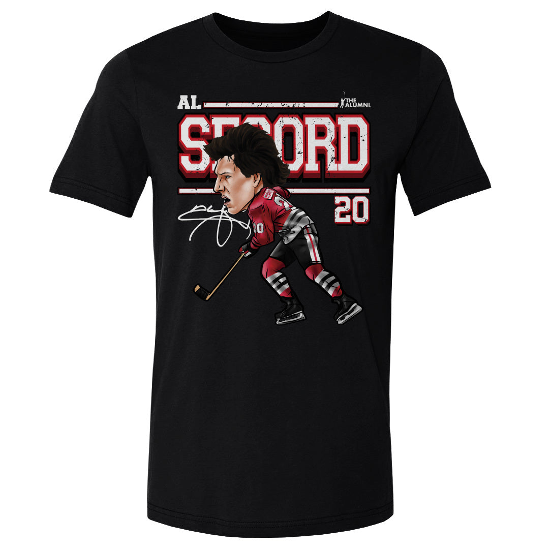 Al Secord Chicago Cartoon WHT