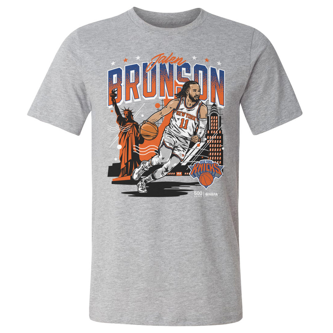Jalen Brunson New York Knicks Skyline WHT