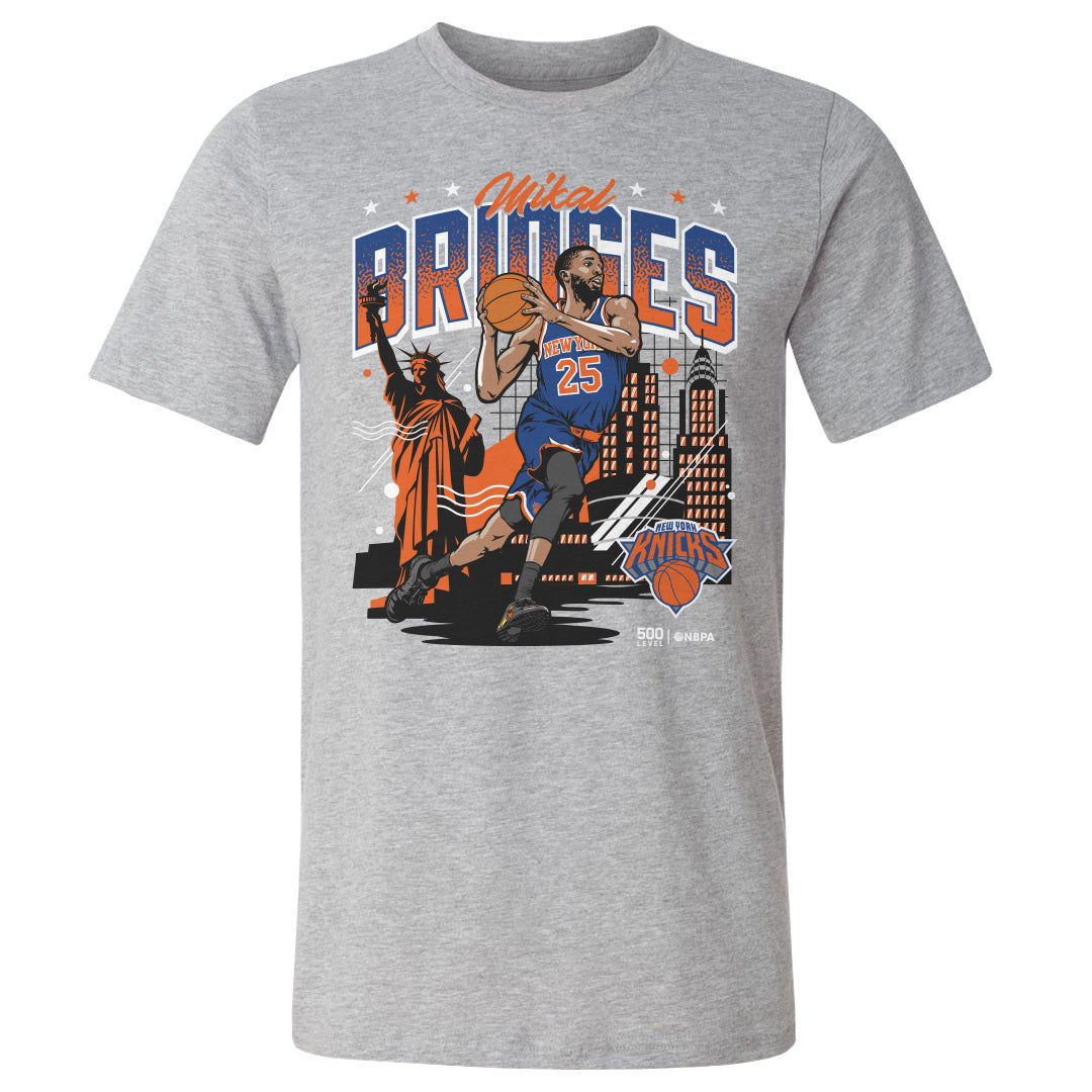 Mikal Bridges New York Knicks Skyline WHT