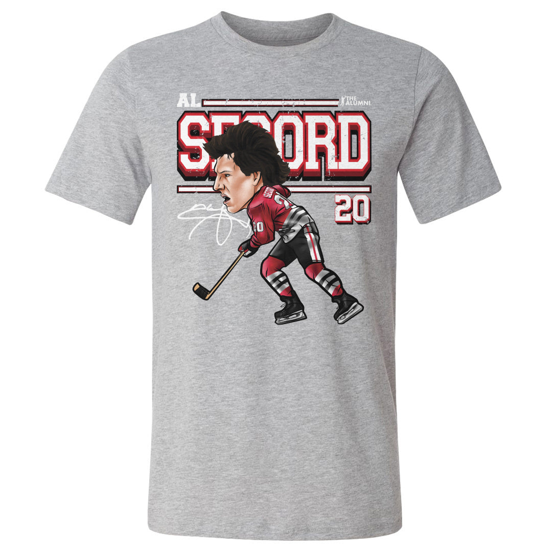 Al Secord Chicago Cartoon WHT