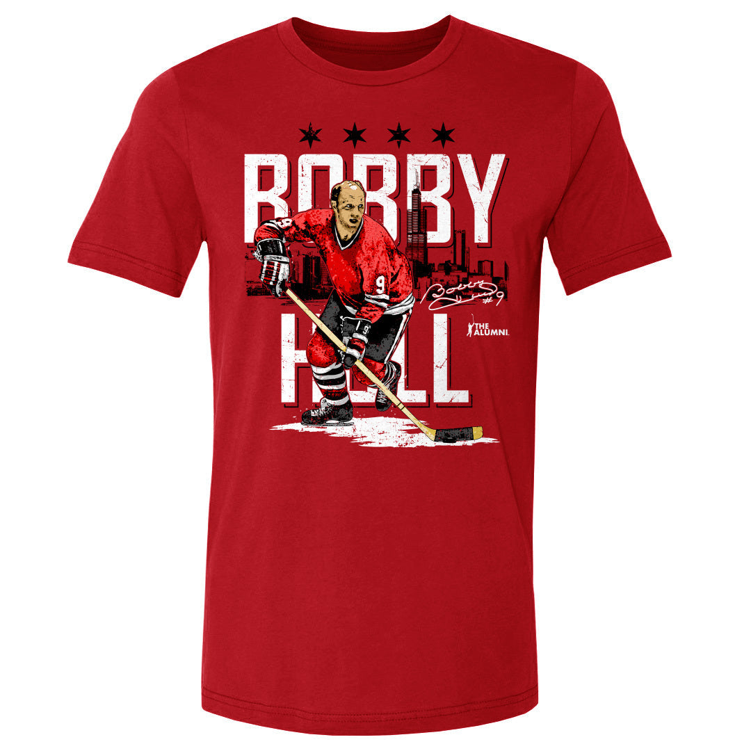 Bobby Hull Chicago Skyline WHT