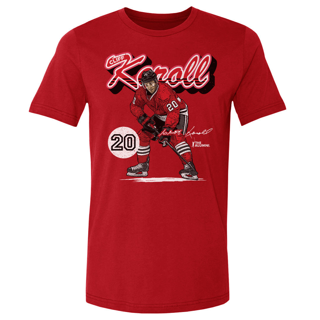 Cliff Koroll Chicago Retro Script WHT