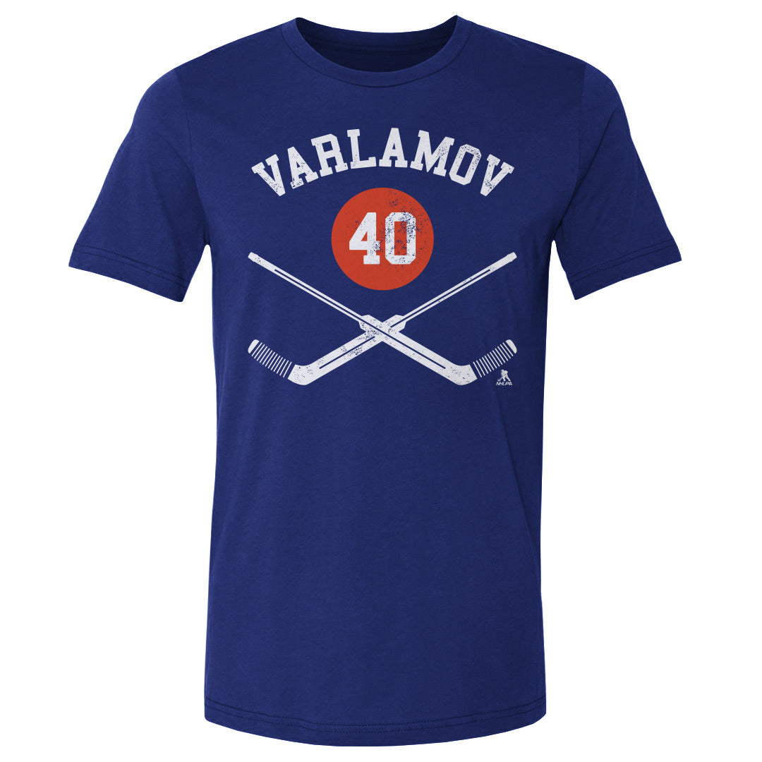 Semyon Varlamov New York I Goalie Sticks WHT