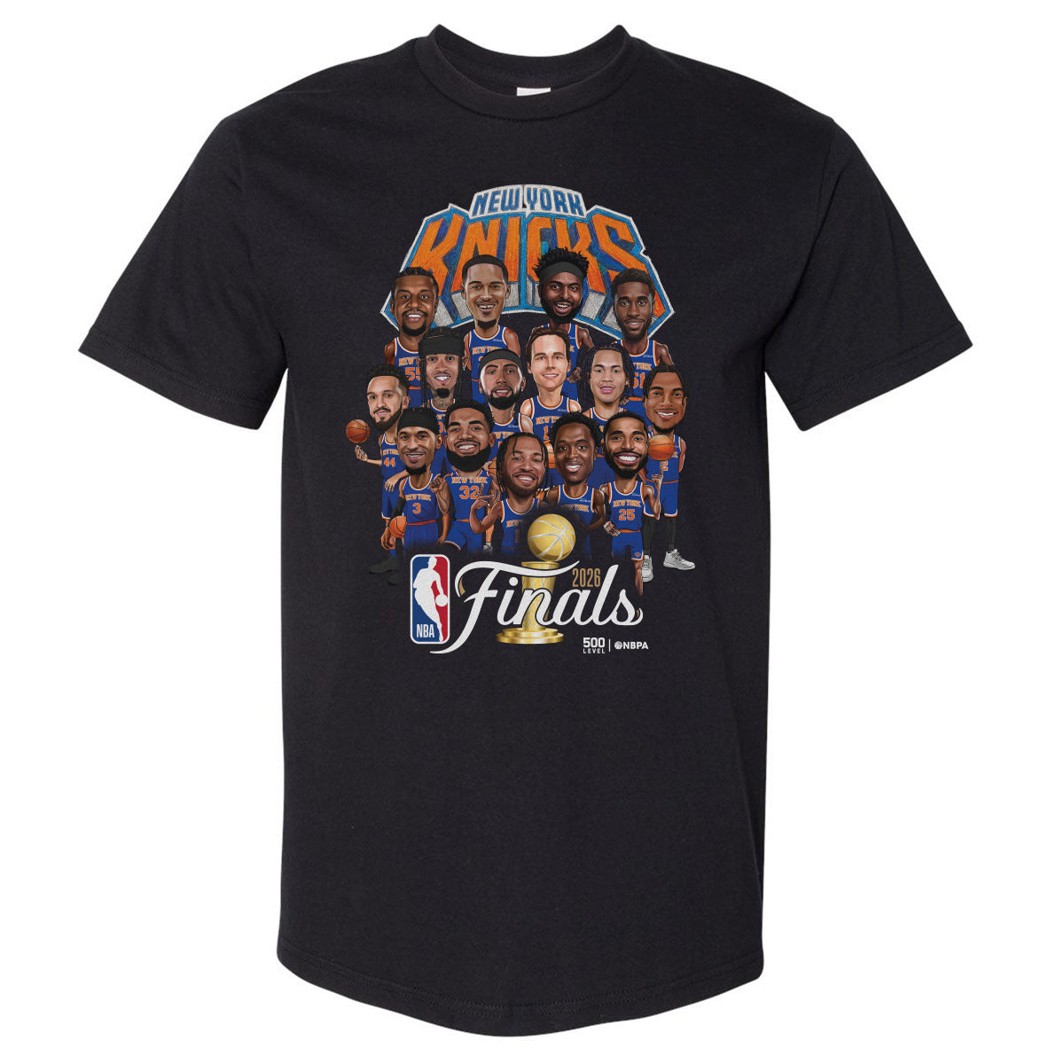 New York Knicks NBA Finals 2026 Caricature WHT