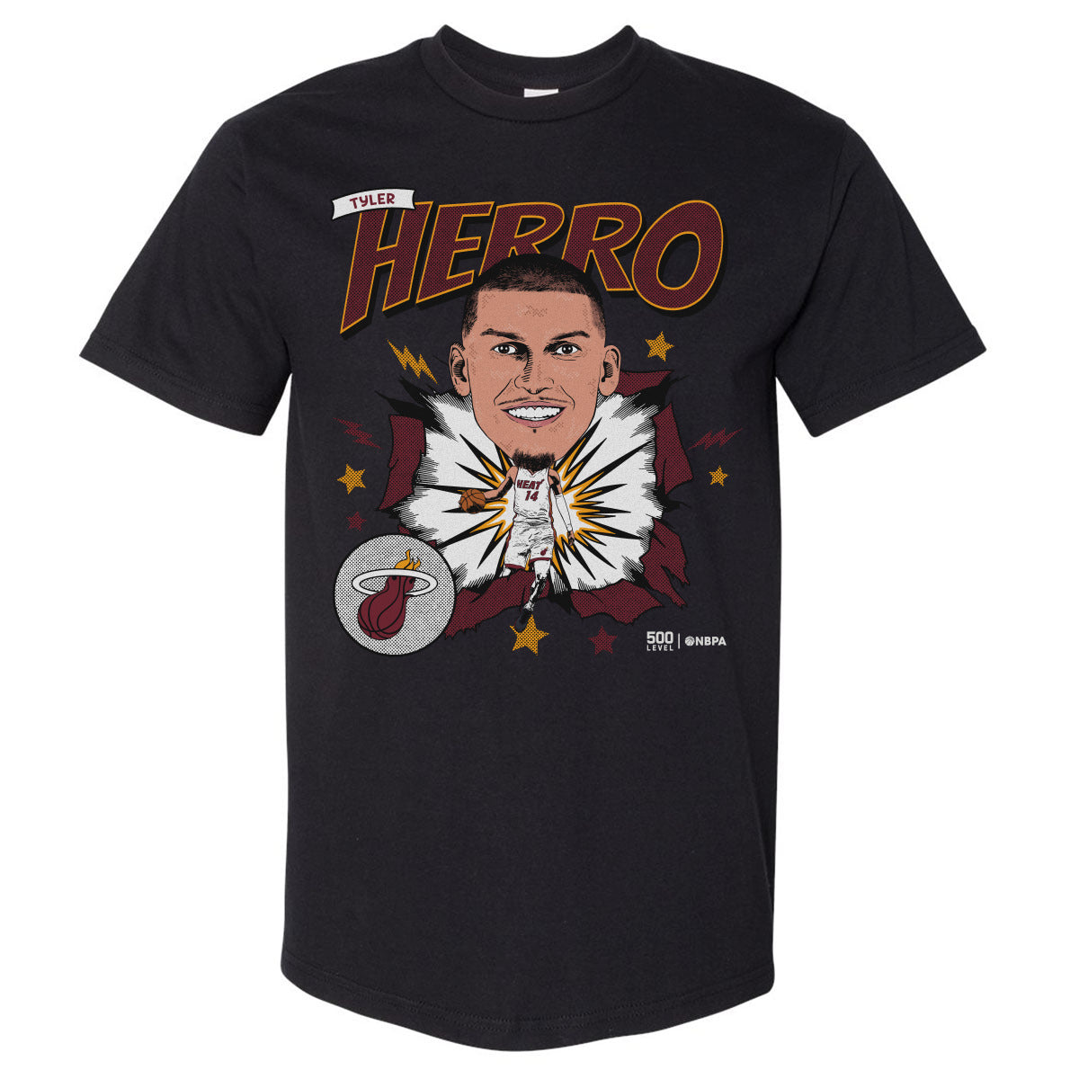 Tyler Herro Miami Heat Caricature WHT
