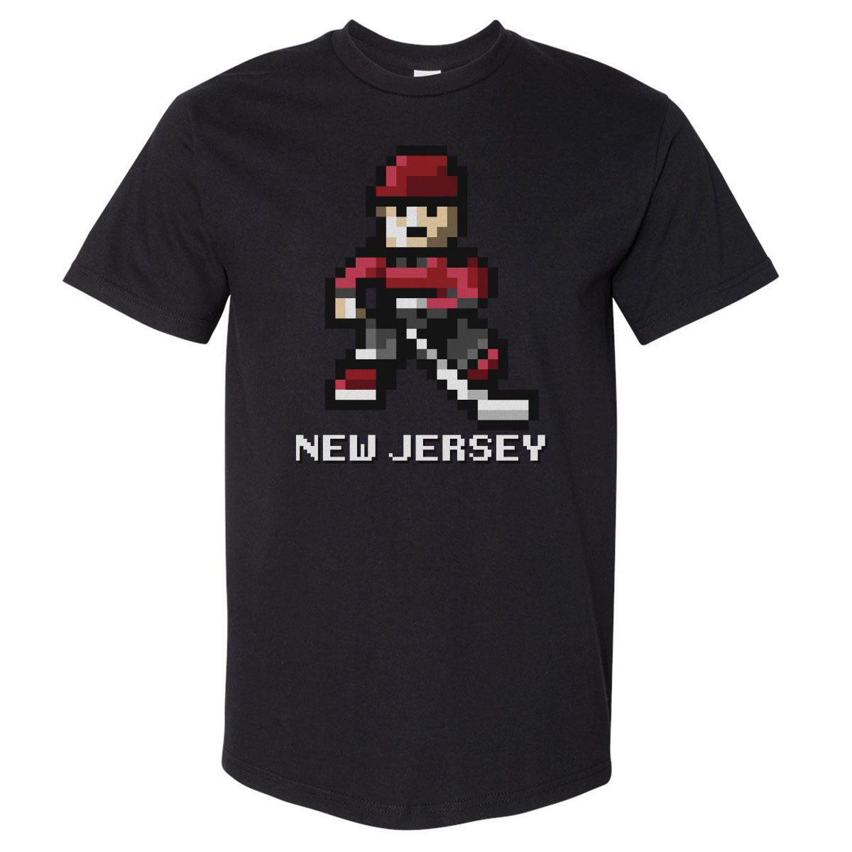 New Jersey Hockey 8-bit WHT