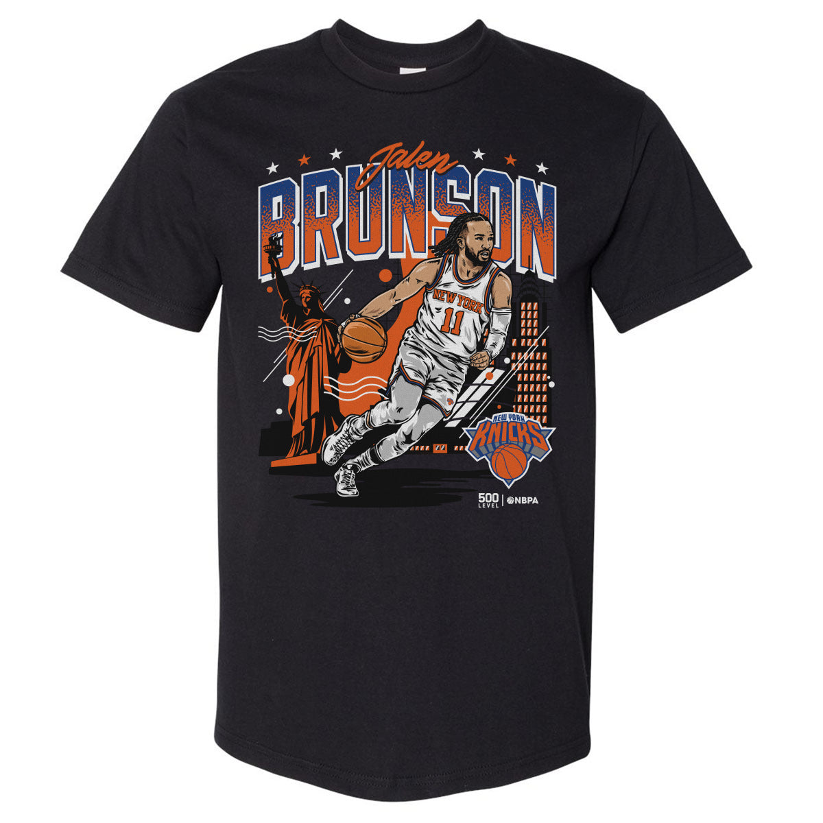 Jalen Brunson New York Knicks Skyline WHT