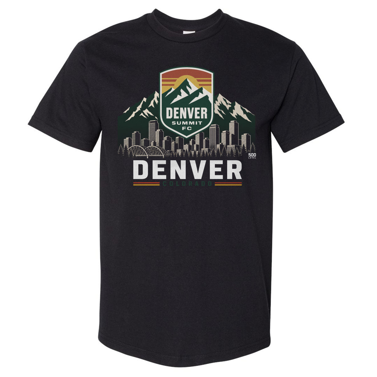 Denver Summit FC Skyline Logo WHT