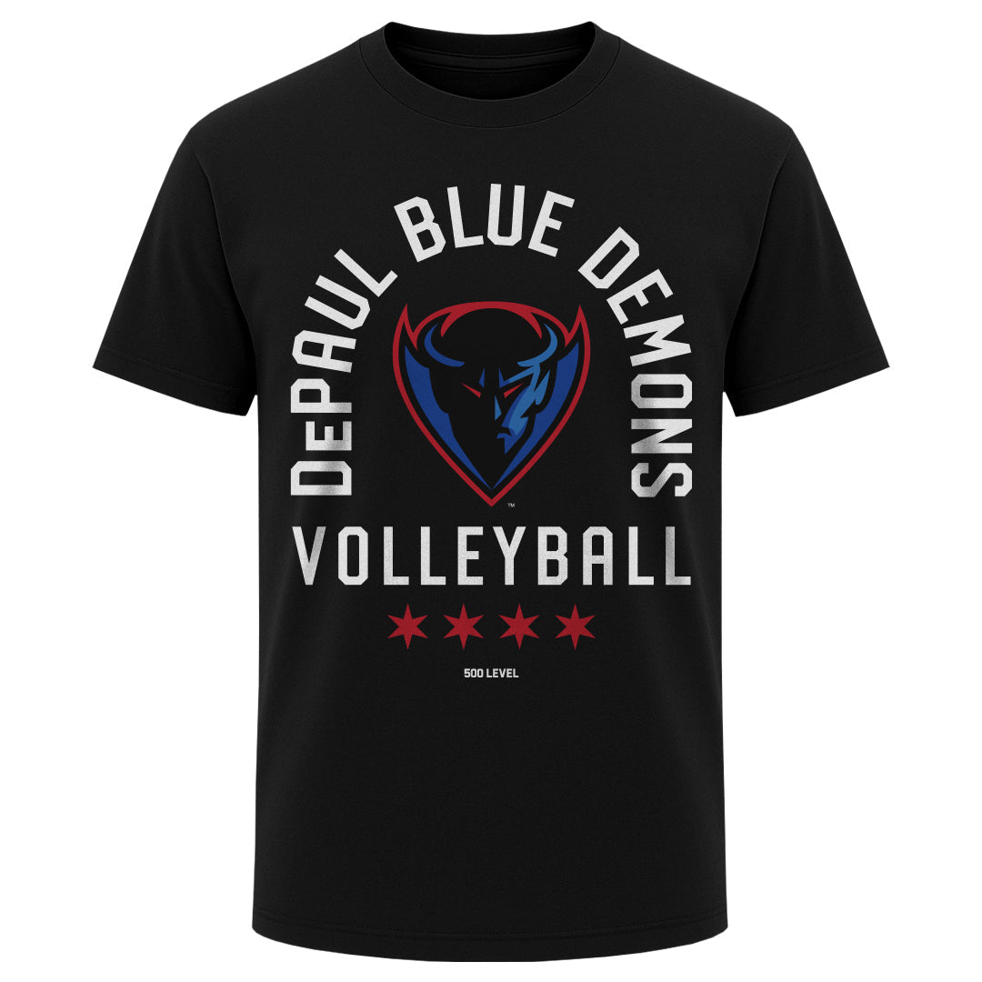 DePaul Blue Demons Volleyball Arc WHT
