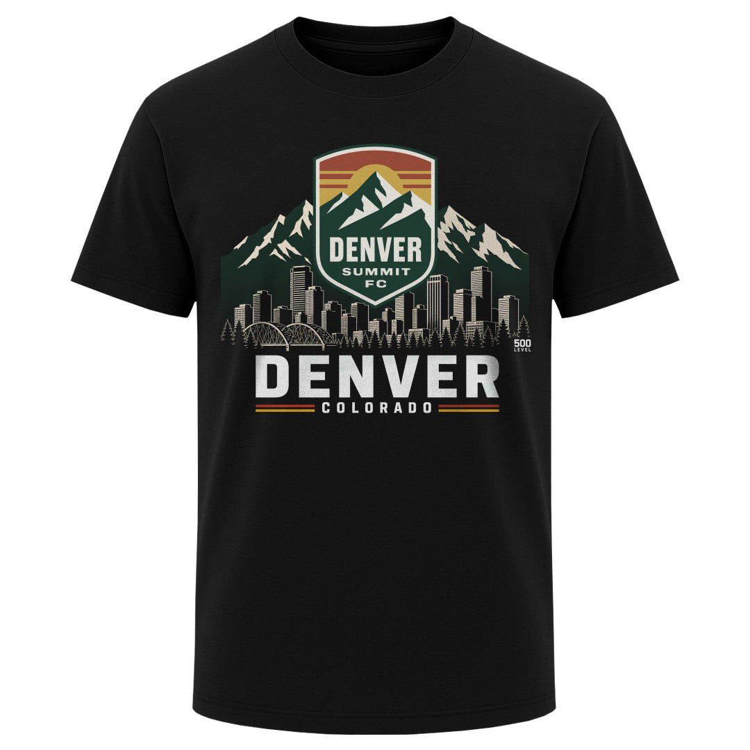 Denver Summit FC Skyline Logo WHT