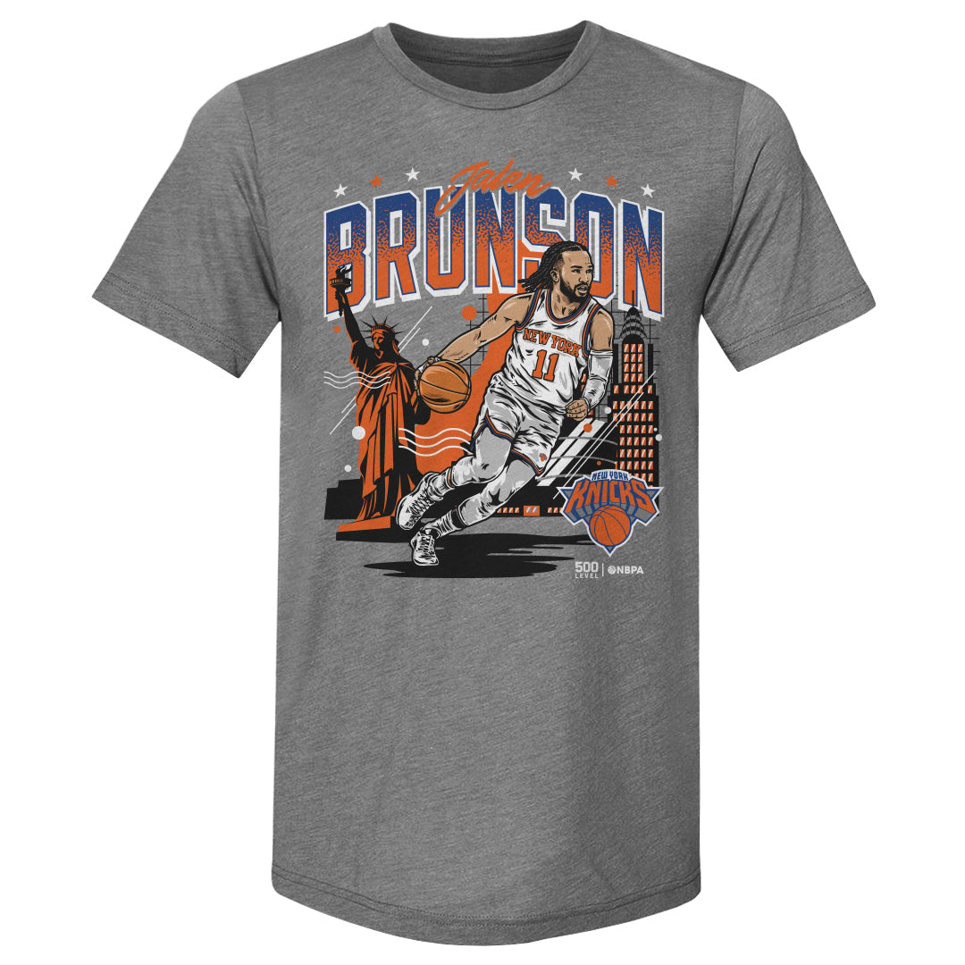 Jalen Brunson New York Knicks Skyline WHT