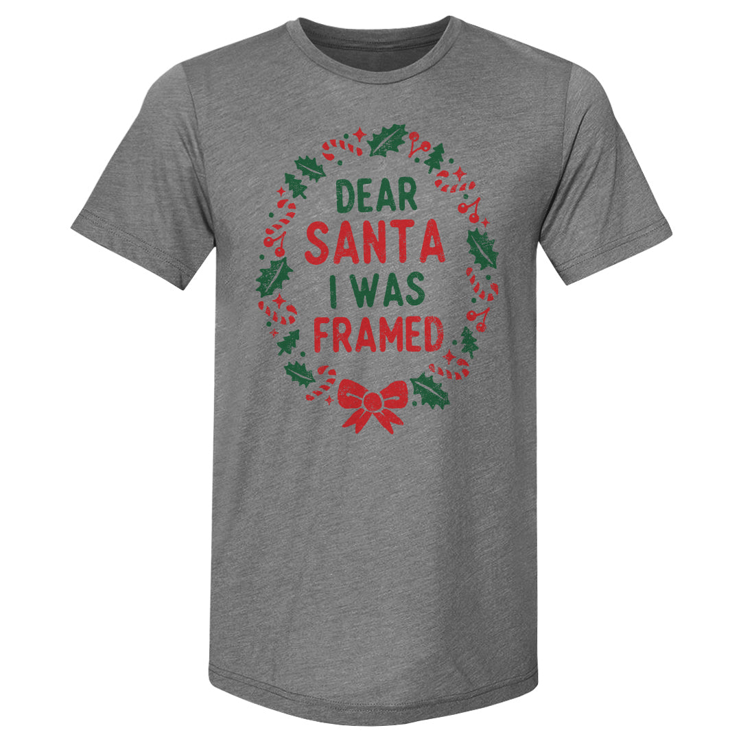 Christmas Dear Santa I Was Framed WHT