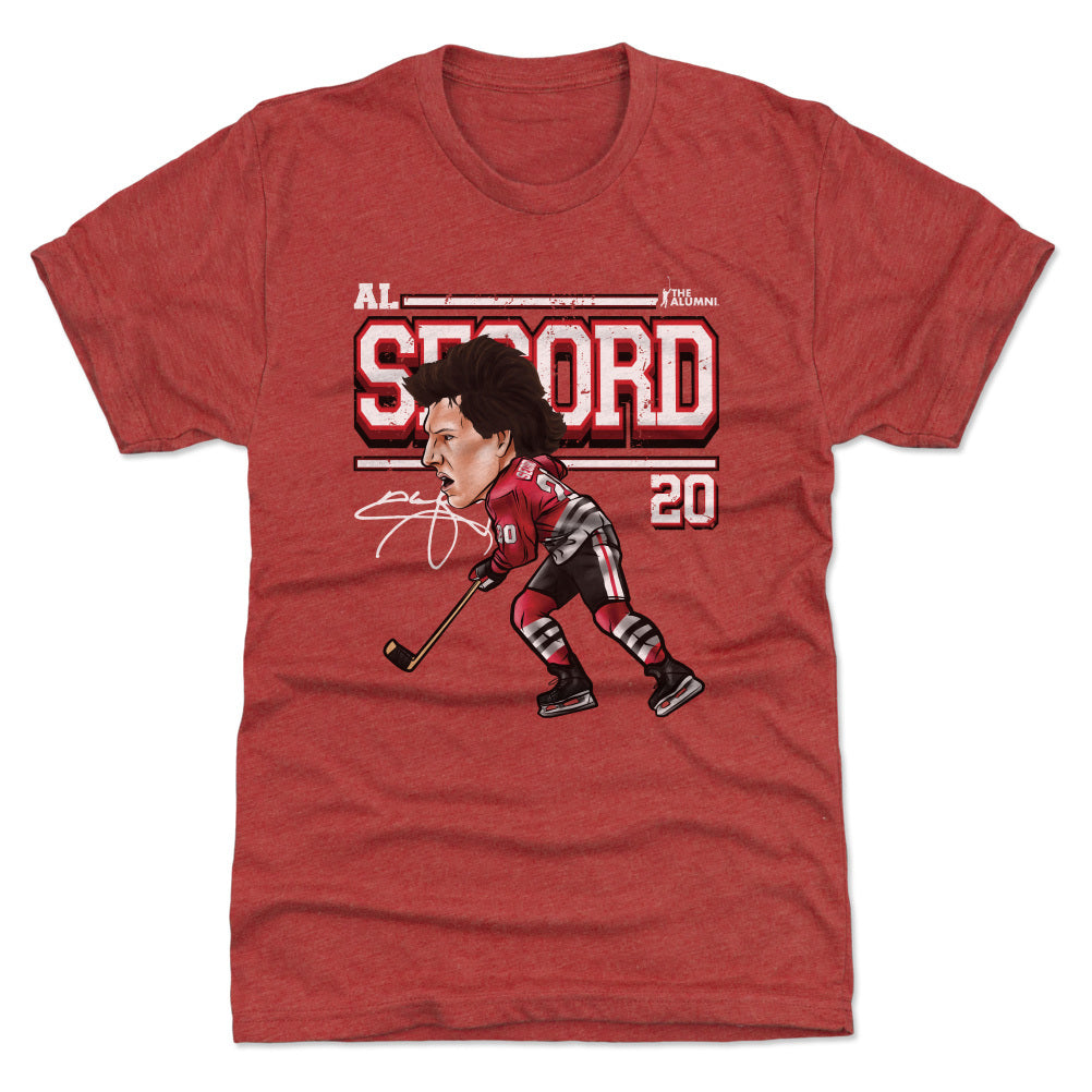 Al Secord Chicago Cartoon WHT