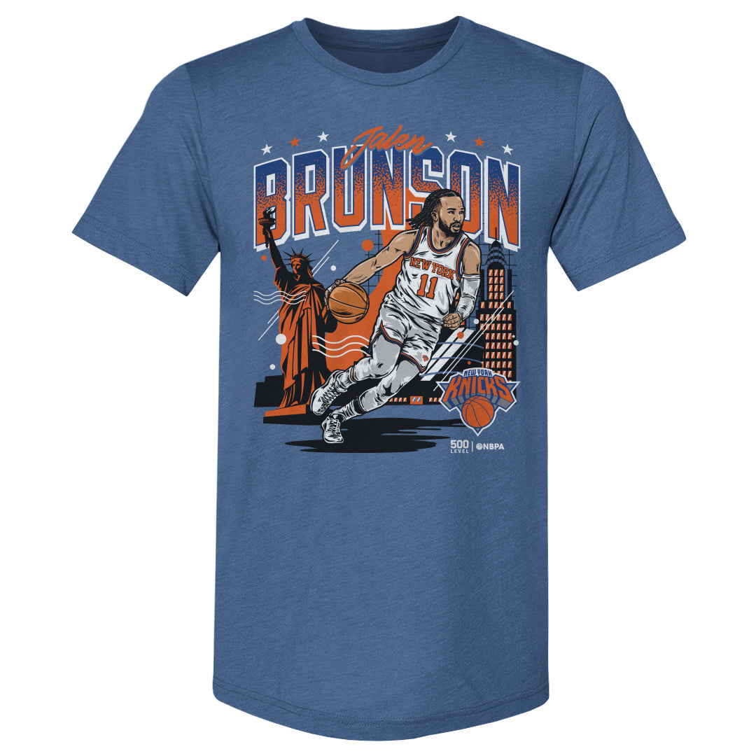 Jalen Brunson New York Knicks Skyline WHT