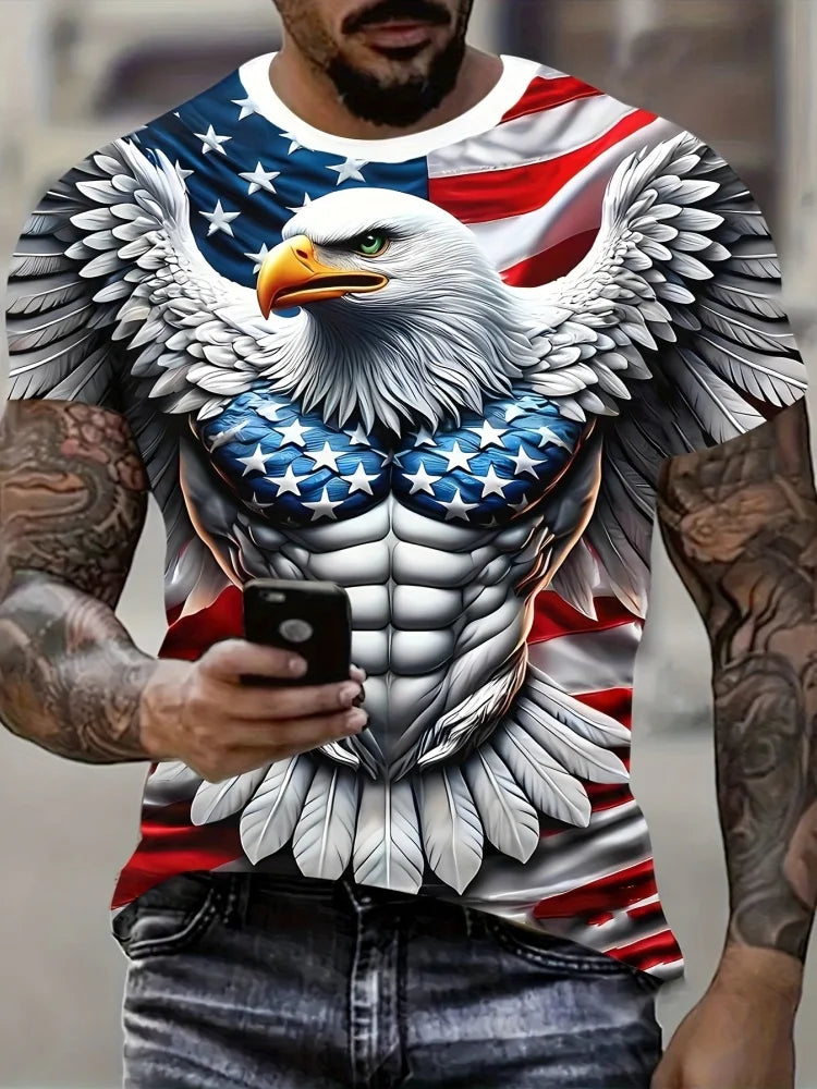 FREEDOM TALON // 3D Screaming Eagle Tee – Summer Casual Patriot Grind Edition