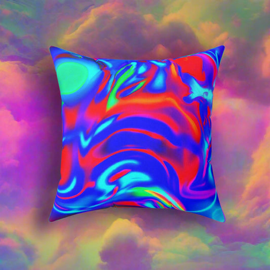 Neon Love Spun Polyester Square Pillow