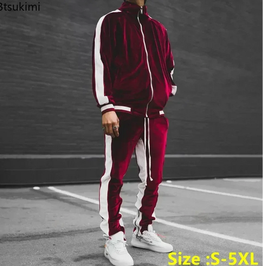 Velvet Riot 2025 Tracksuit — Thick Velour Hoodie + Jogger Set for Street Kings