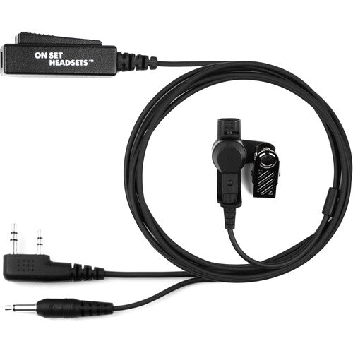 On Set Headsets™️ FilmPro X K1 Kenwood Surveillance with 3.5mm Input (Black)