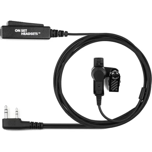 On Set Headsets™️ Filmpro K1 Kenwood compatible surveillance (Black)