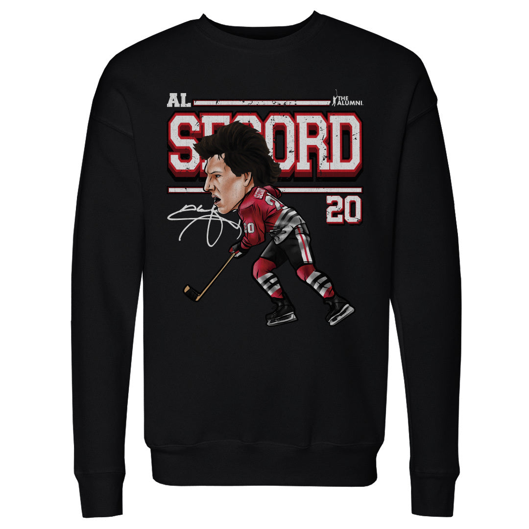 Al Secord Chicago Cartoon WHT