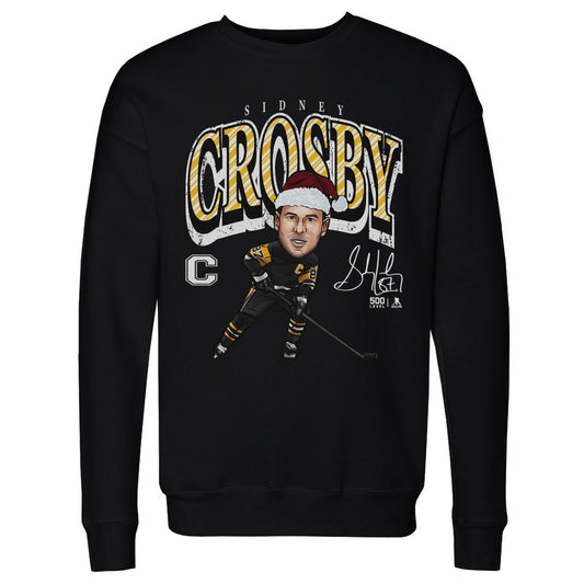 Sidney Crosby Pittsburgh Cartoon Santa Hat WHT