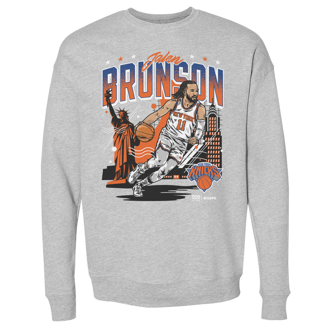 Jalen Brunson New York Knicks Skyline WHT