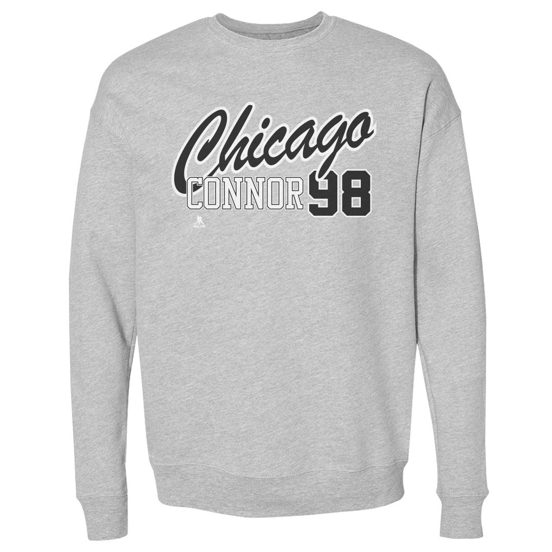 Connor Bedard Chicago Script 98 WHT
