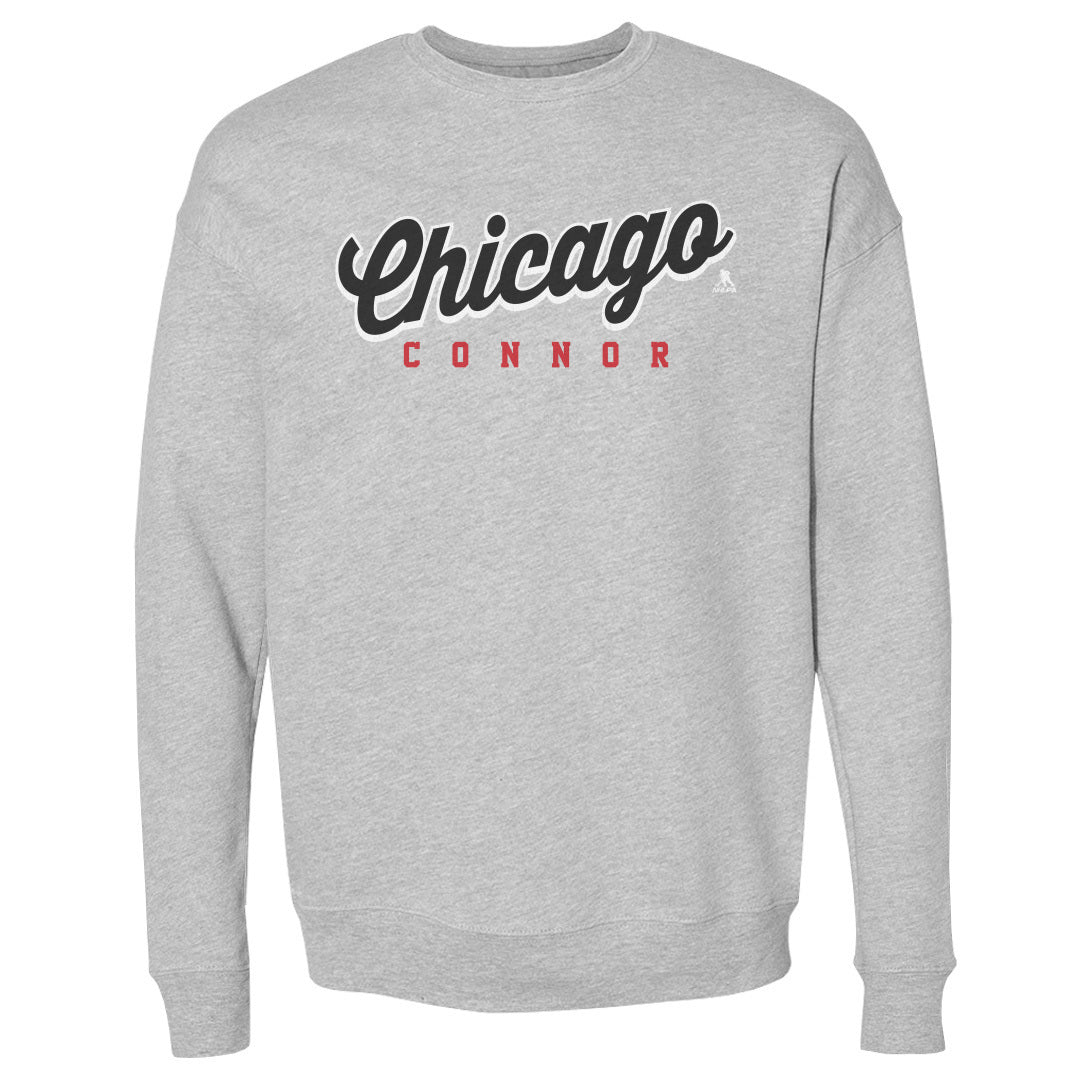 Connor Bedard Chicago Script Connor WHT