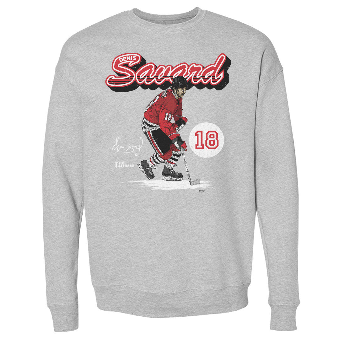 Denis Savard Chicago Retro Script WHT