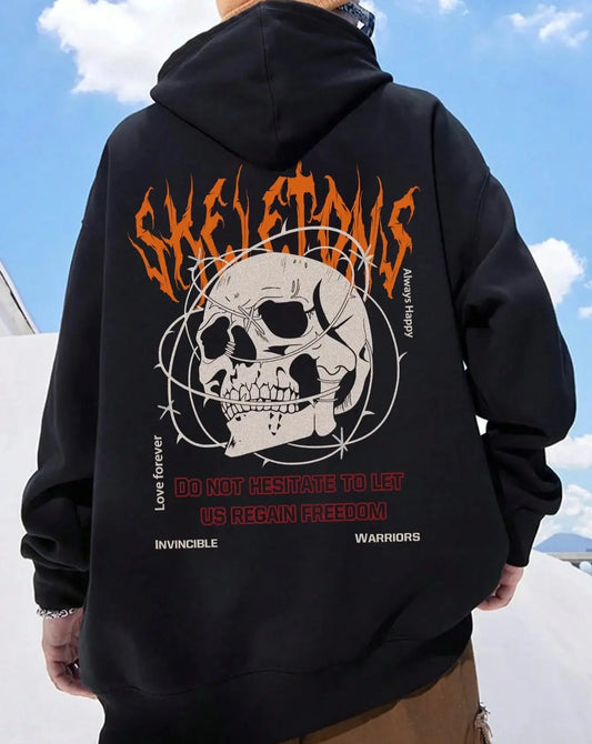 Skeletons in Thorns Hoodie – Gothic Streetwear Pullover for Heavy Souls and Winter Chaos