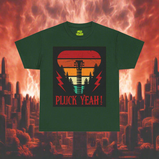 Pluck Yeah! Riff-Ripper Neck Tee – Loud Threads for Louder Licks