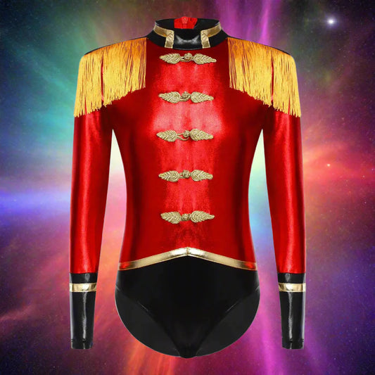 Girls Nutcracker Circus Ringmaster Costume – Medieval Royal Military Leotard Jumpsuit Halloween Cosplay