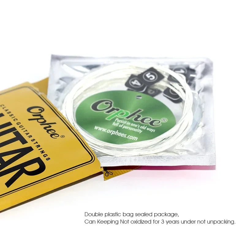 “NX SILVERBLOOD STRING PACK” – 10/50 Set Orphee NX-Series Silver-Plated Nylon Strings | For Classical Guitarists Who Shred in Silence