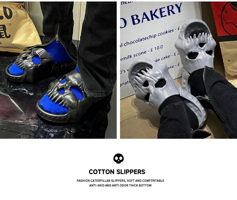 Skull Stompers – Heavy Sole EVA Punk Slides for Men & Women (Summer ‘25 Limited Chaos Edition)