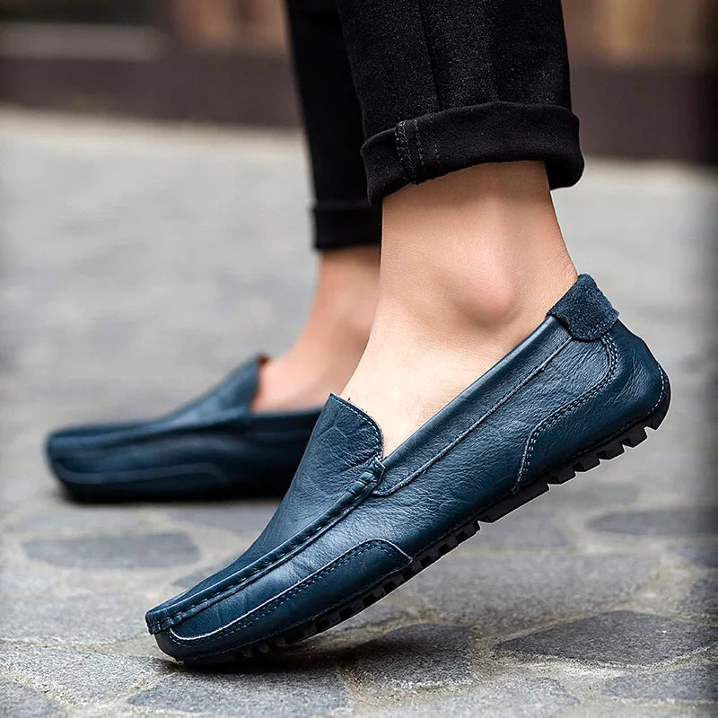 "Drive Boss Loafers" – Men’s Luxury Genuine Leather Anti-Skid Slip-On Dress & Driving Shoes