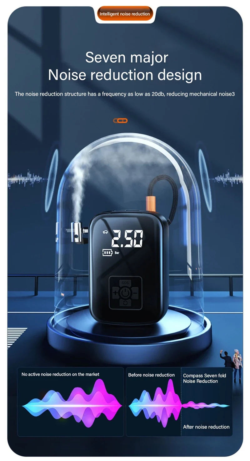 PuffDaddy X1 – Wireless Tire Inflator Air Pump with Auto Stop, 150PSI Power for Cars, Bikes, Balls & Boats | Compact, Fast & Seriously Handy