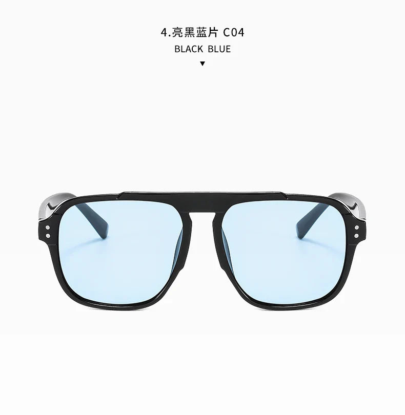 RiotVision Red Rivet Shades – Oversized Square Sunglasses for Rockstars and Outlaws