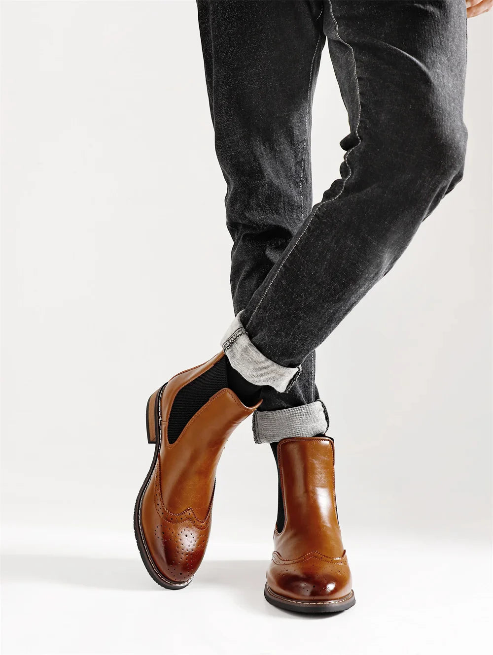 "Dead Poets Boots" – Lizard Vigilante Soft Leather Chelsea Boots for Men | Sleek Pointed-Toe Ankle Icons for Rebels, Artists & Gentlemen