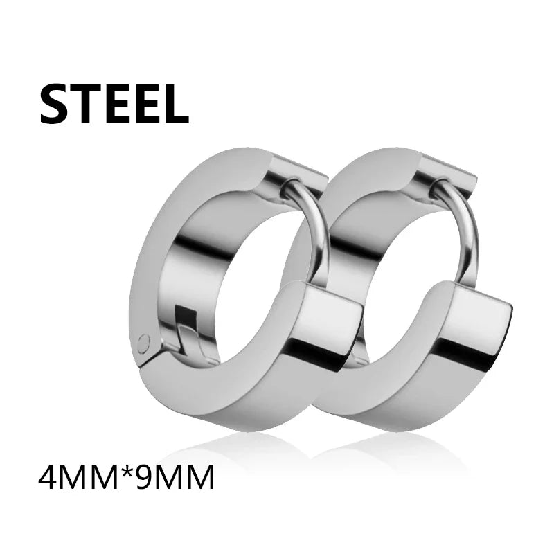 Punk Stainless Steel Stud Earrings - Edgy and Stylish