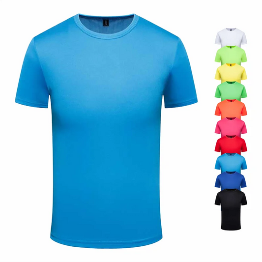 The Ultimate Quick-Dry Round Neck T-Shirt – Large Size Men's & Women's Breathable & Comfy Polyester Tee (Up to 4XL) for Casual Adventures