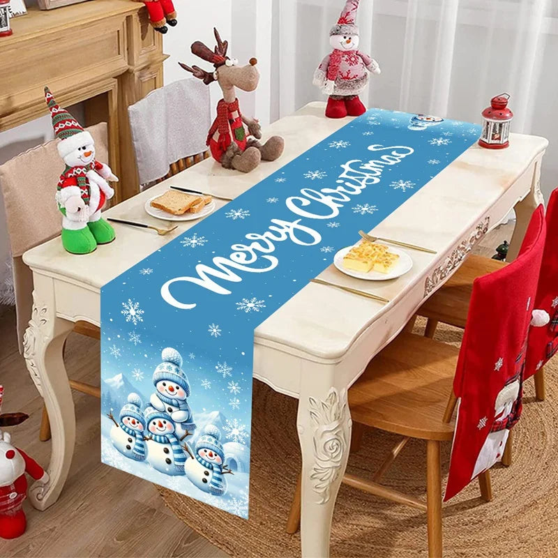 FestiveFeast Christmas Table Runner – Merry Christmas Home Decoration 2025–2026, Holiday Dining Table Decor & New Year Ornament 🎄✨